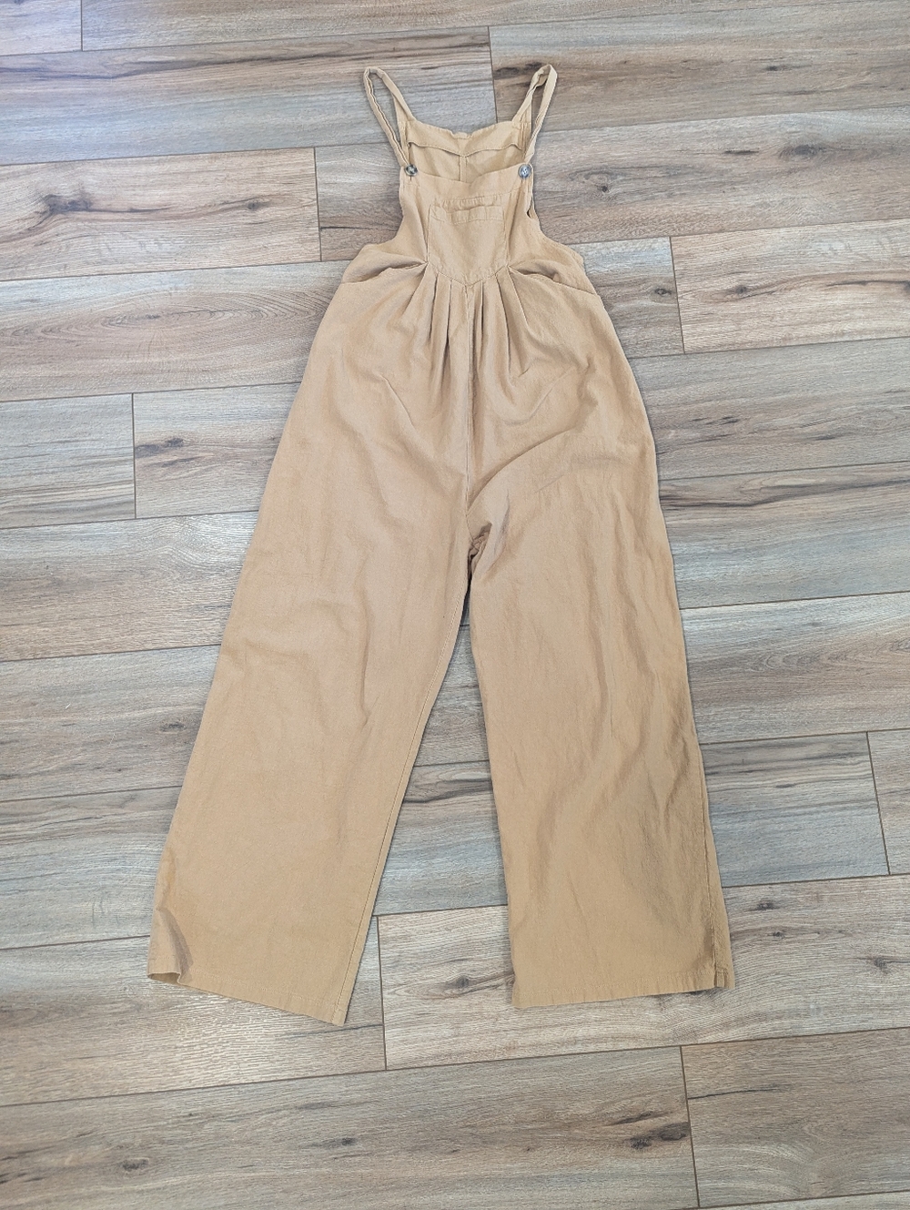 Women's Wide-Leg Burnt Yellow Overalls